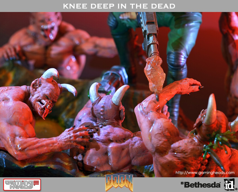 Illustration for article titled For $400, You Too Can Enjoy Doom Guy Curbstomping Demons on Your Desk